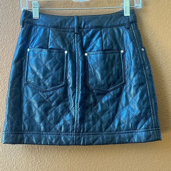 Cami NYC Black “Macy” Quilted Faux Leather Mini Skirt Size 2 New Without Tags! - Picture 9 of 10
